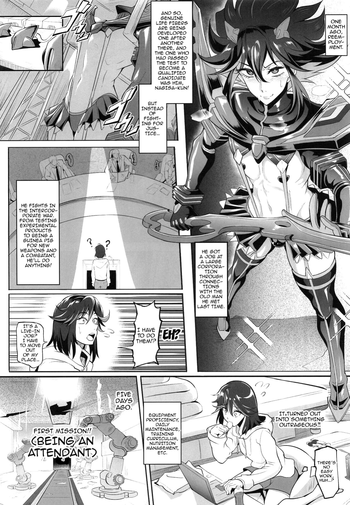 (C106) [TOPGUN (Puripuri JET)] Josou Cosplayer Nagisa II Saishuushokusaki ga Josou Heroine datta Ken / Crossdressing Cosplayer Nagisa ♂ 2 - How My New Employment Turned Out To Be As A Heroine (Kill la Kill) [English] {Doujins.com}