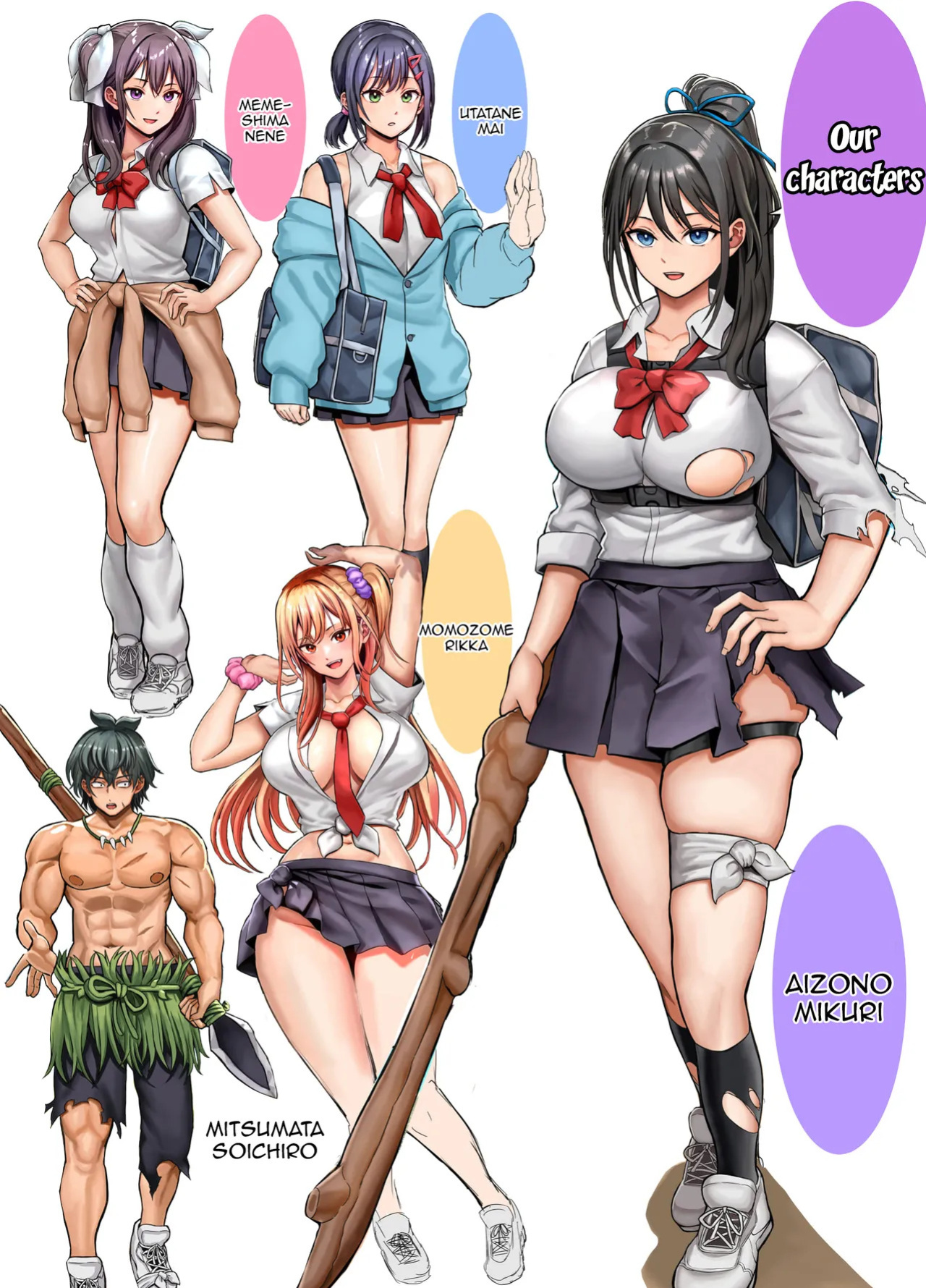 [Hokekiyo Carnival (Houhokekiyo)] Mujintou Sounan Harem 2 Ch.1-2 | Deserted Island Castaway Harem 2 Ch.1 [English] {Doujins.com}
