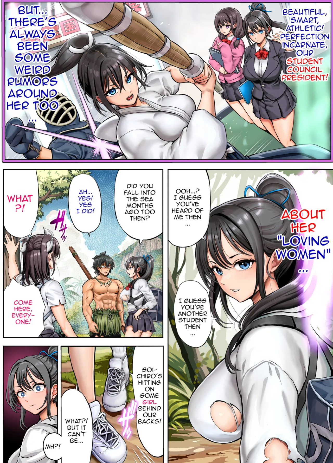 [Hokekiyo Carnival (Houhokekiyo)] Mujintou Sounan Harem 2 Ch.1-2 | Deserted Island Castaway Harem 2 Ch.1 [English] {Doujins.com}