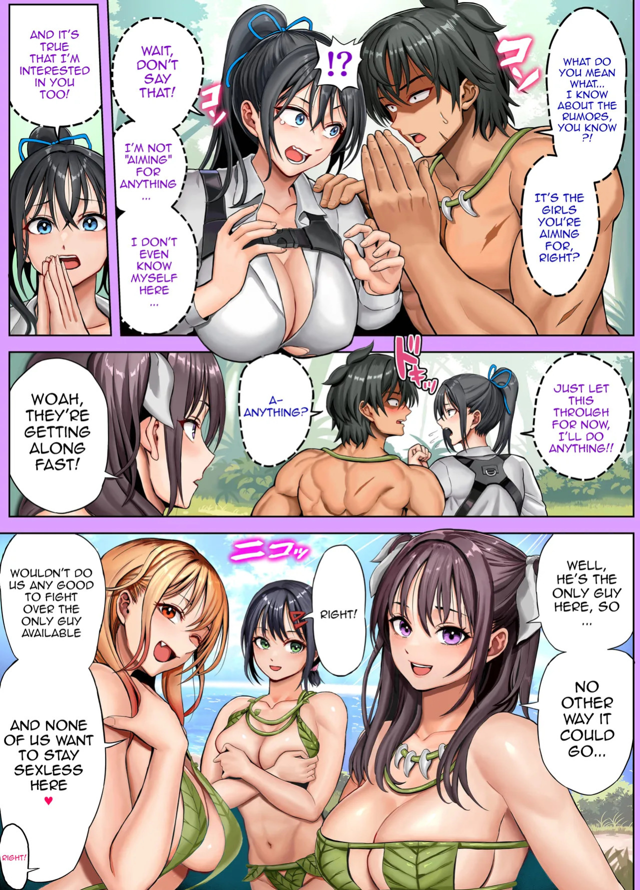 [Hokekiyo Carnival (Houhokekiyo)] Mujintou Sounan Harem 2 Ch.1-2 | Deserted Island Castaway Harem 2 Ch.1 [English] {Doujins.com}