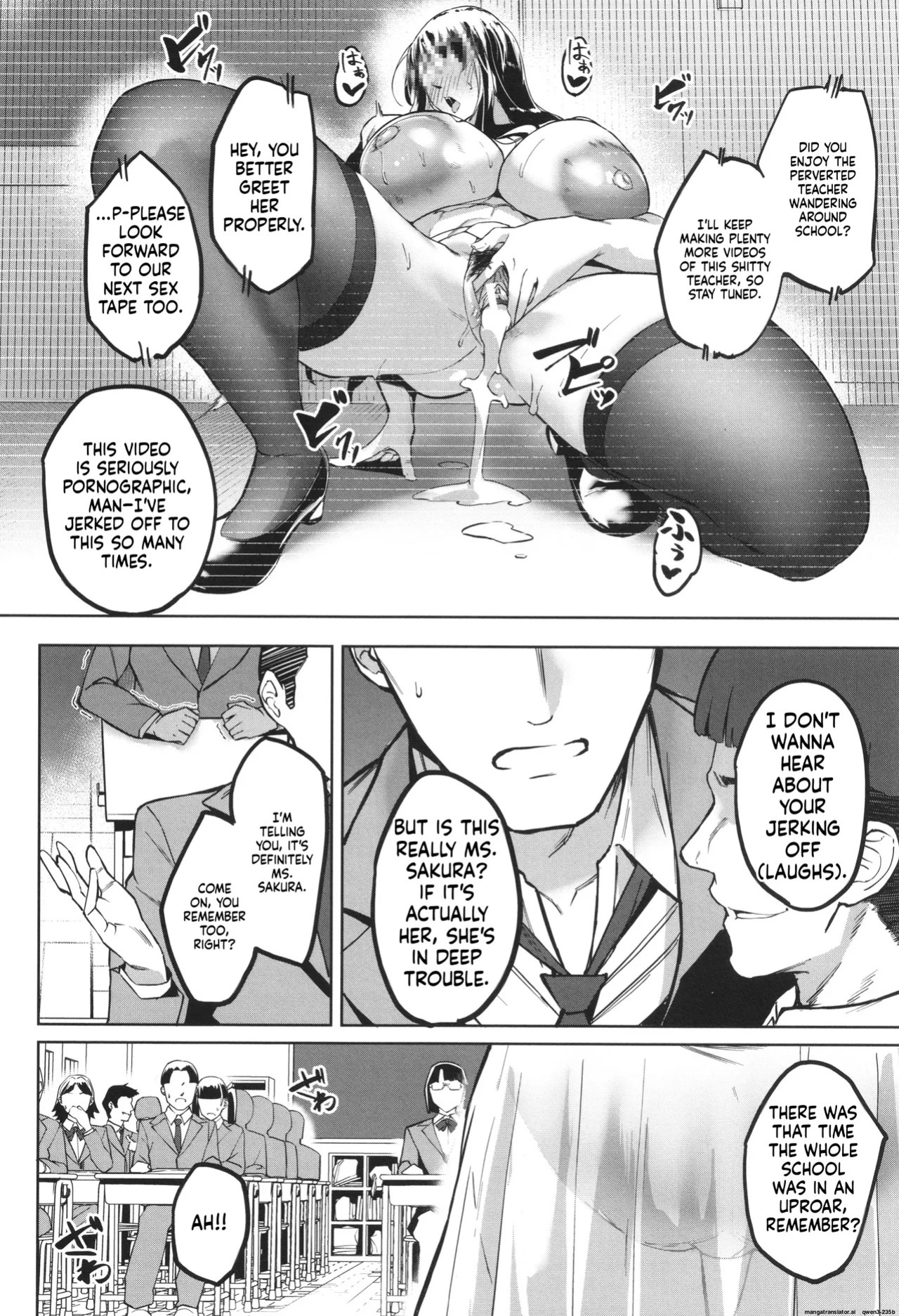 Otosareta Kyoushi File.Baka Chichi Kuso Kyoushi no Hame Douga 1 - 2 + after life (MTL)