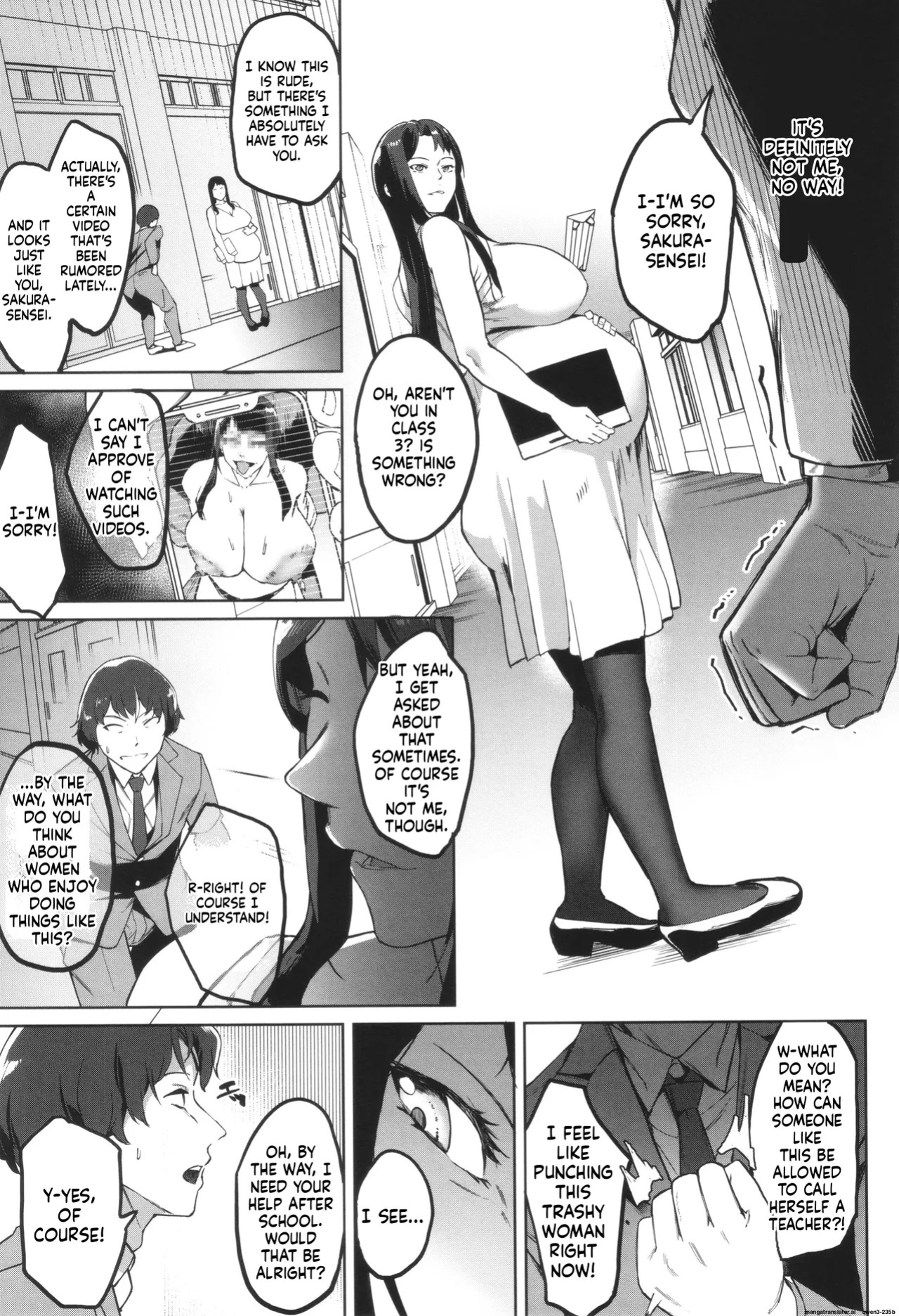 Otosareta Kyoushi File.Baka Chichi Kuso Kyoushi no Hame Douga 1 - 2 + after life (MTL)