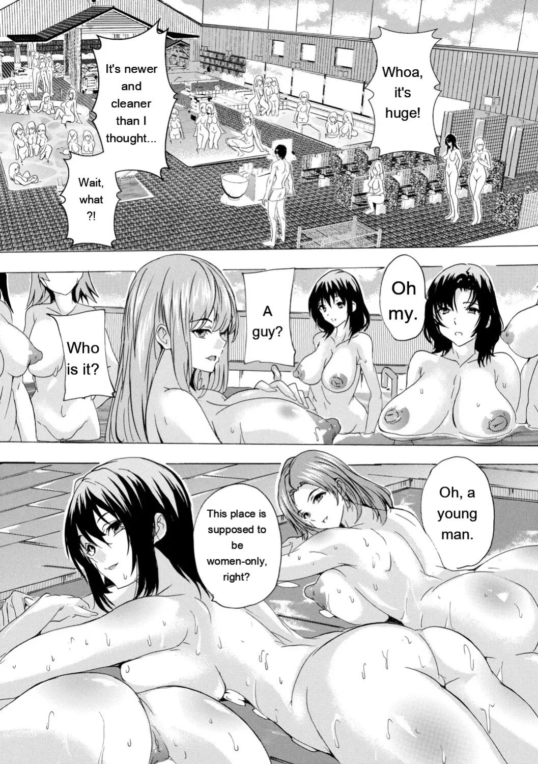 [Natsuka Q-ya] Haramase Oppai Onsen [Digital][Eng][MTL]