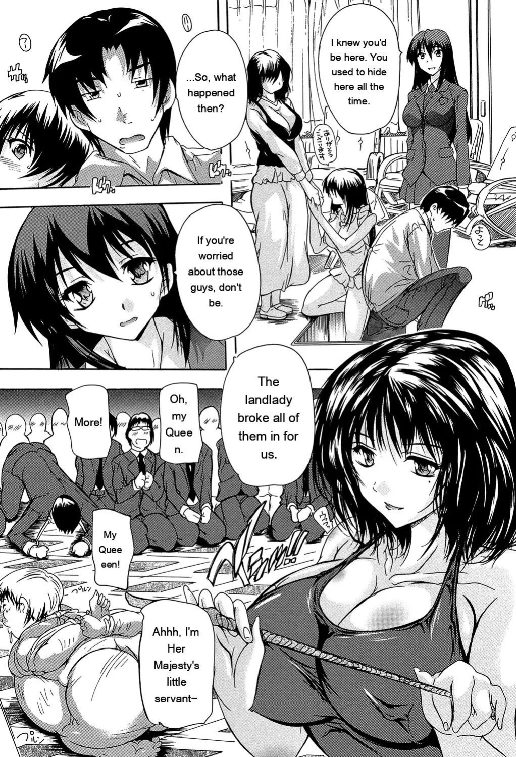 [Natsuka Q-Ya] Koko wa Kairakusou ~ Juumin Minna Inran Sugi! ~ [Eng][MTL]