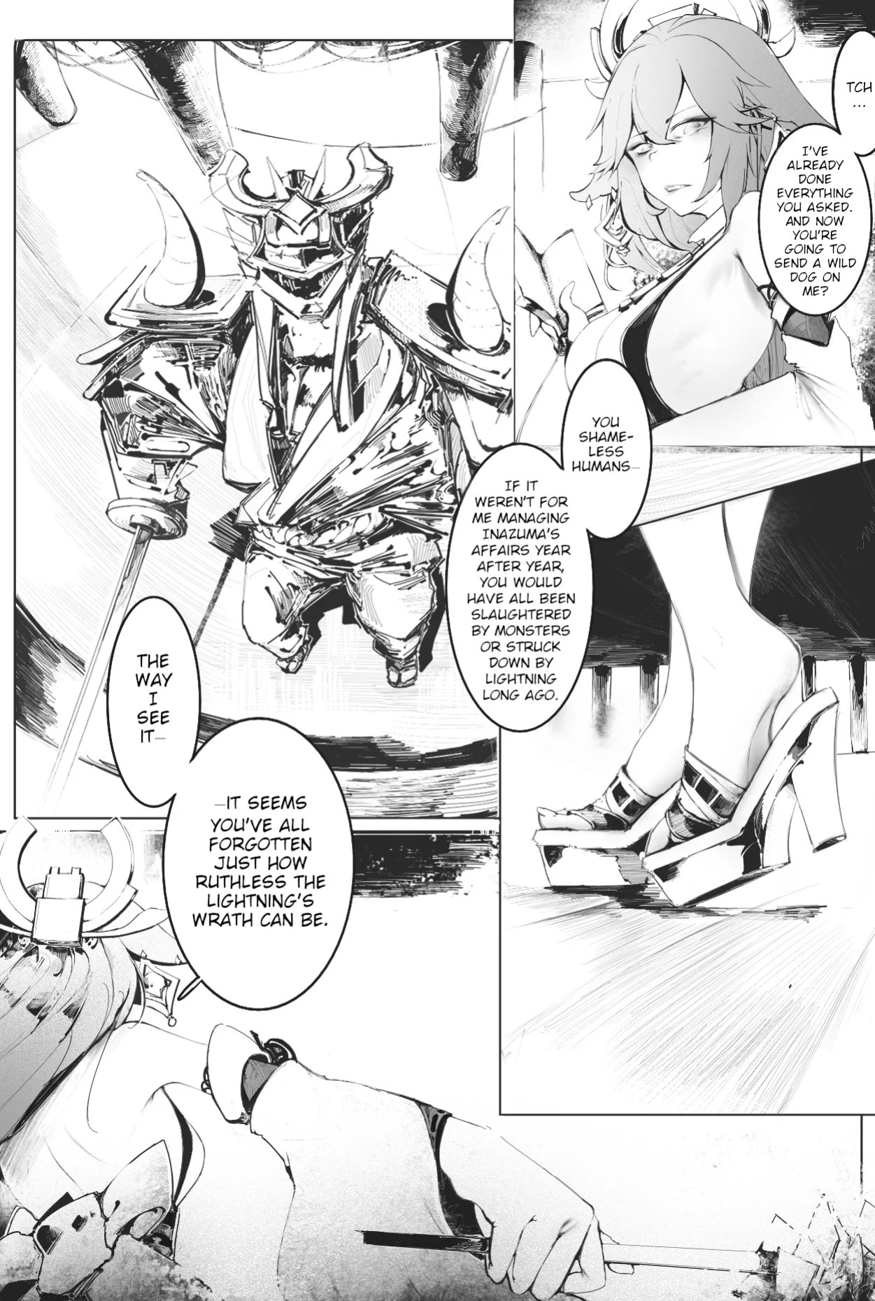 [Youyu Mogu] Raiden Shogun and Yae Miko [English]