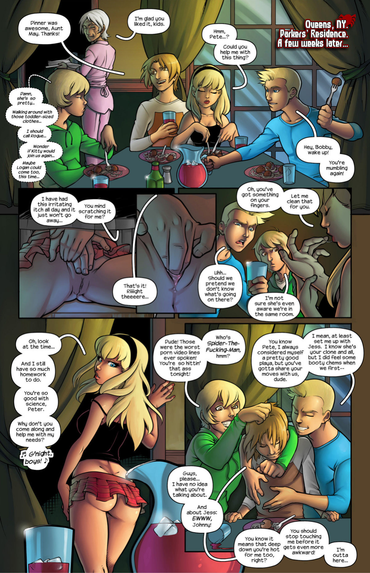 [Tracy Scops (R-EX)] Ultimate Spider-Man XXX 11 - Spidercest - no such thing as too many clones (Spider-Man)