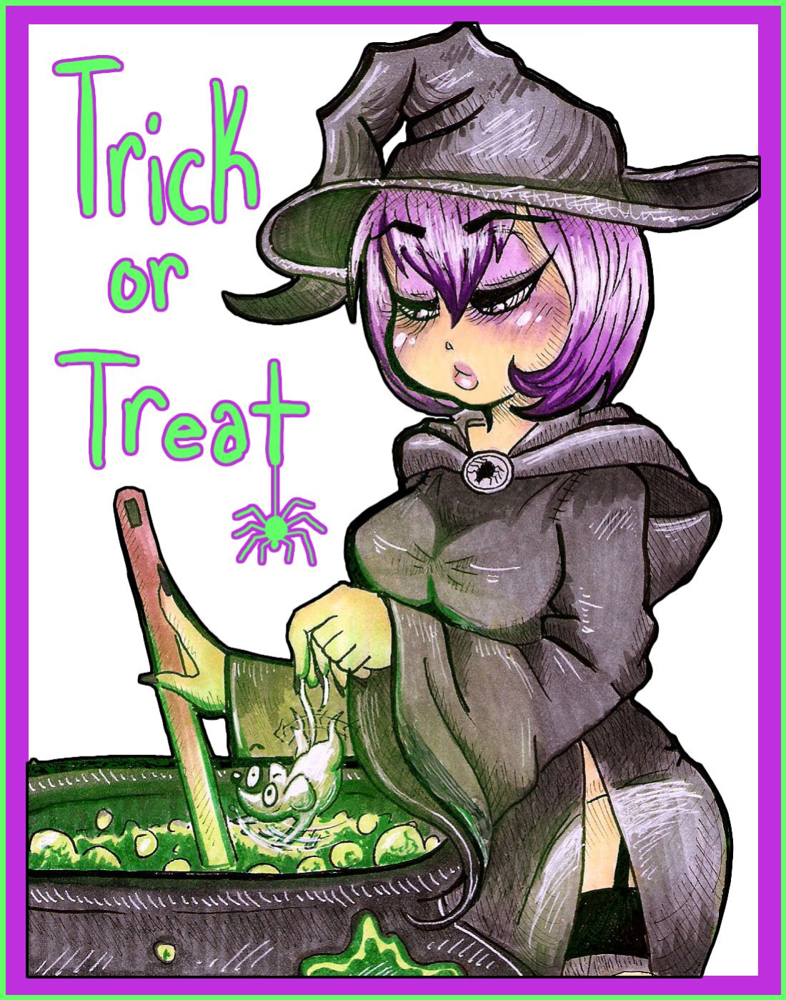 Trick or Treat by artist: ellen black (in progress)