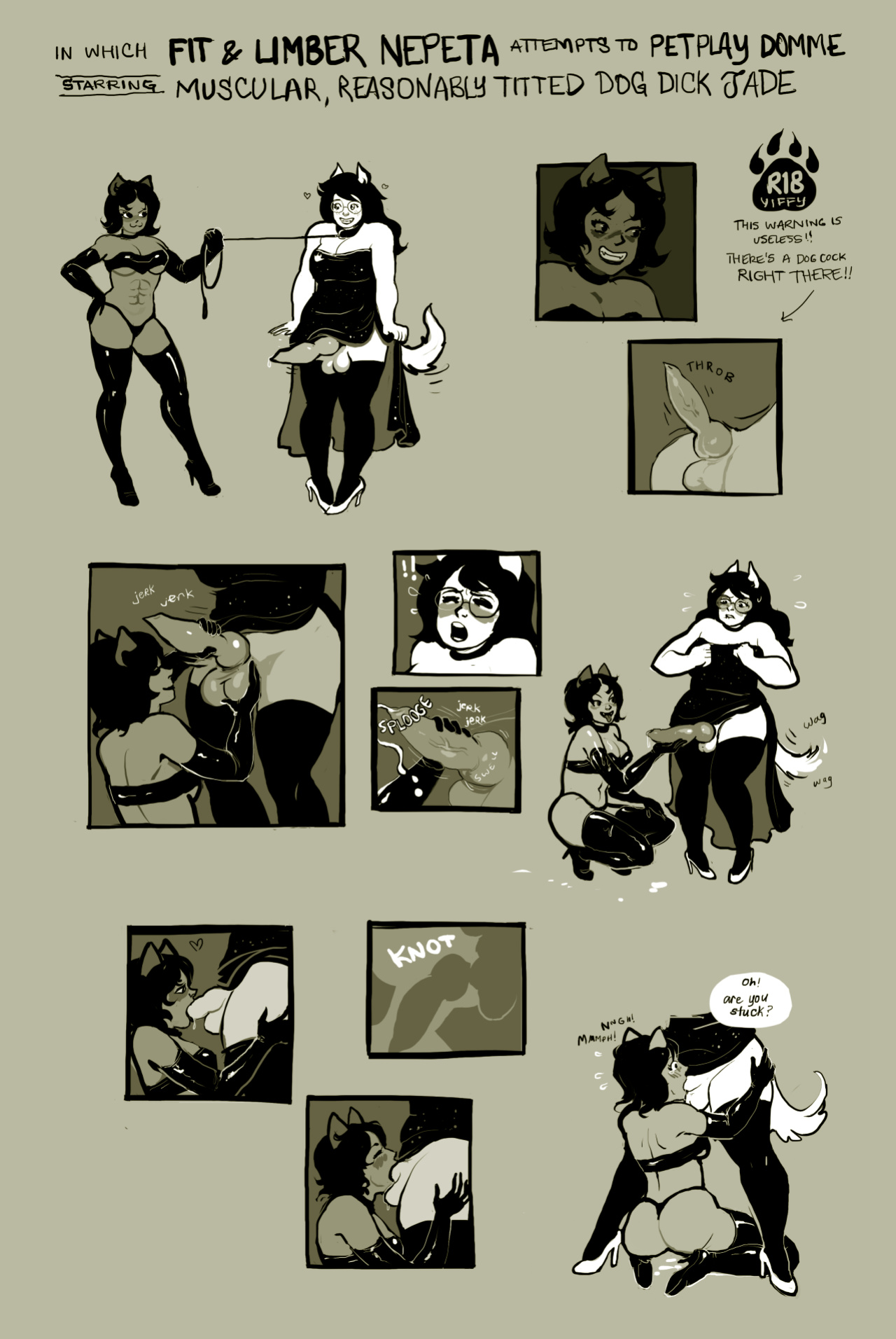 Nepeta tries to pet play Jade