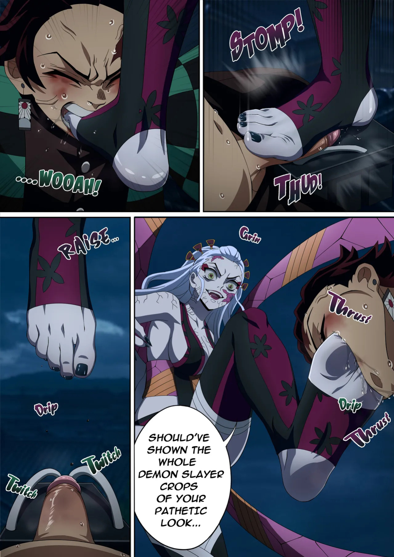 [FootCroft] Daki’s Blood Demon Art: Trample 堕姫の血鬼術・紅蓮践踏 (Part 1+Part 2)