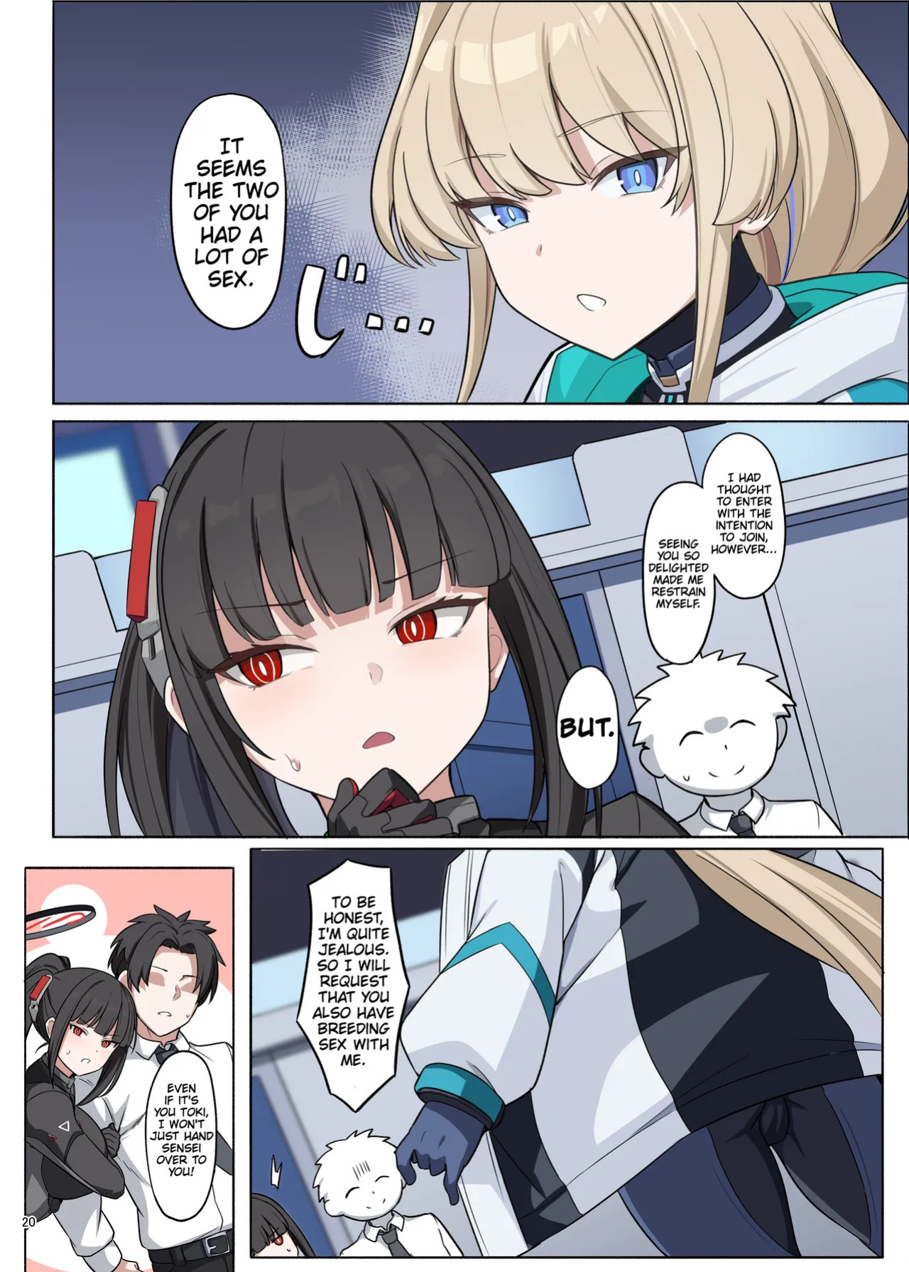[Kakuzatou (Various)] Rinsen Rio Icha Love Ero Goudou "Sono Suit de Rinsen wa Muri Desho" | Battle Suit Rio Lovey-Dovey Ero Anthology "There's No Way You're Going Into Battle In That Suit, Right?" (Blue Archive) [Digital] [English] [Thighs]