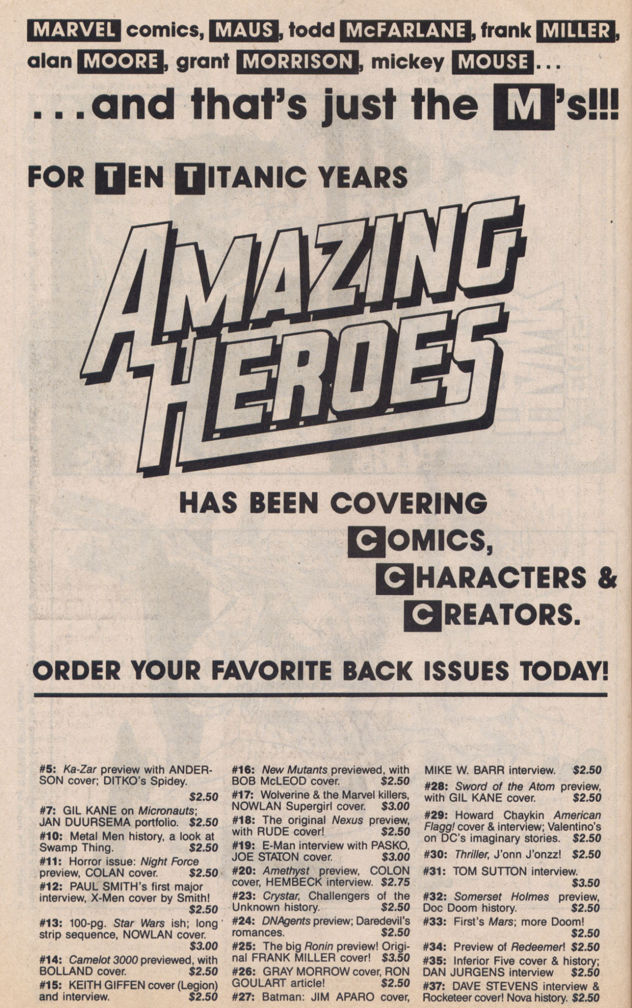 Amazing Heroes Swimsuit 1992