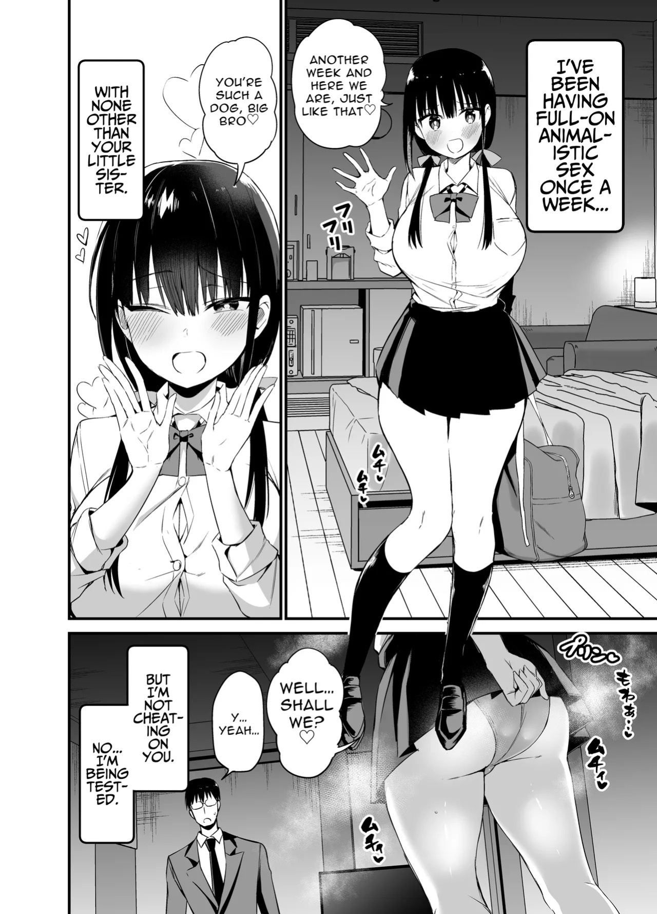 [Aohimo Familia (Chilt)] Kanojo no Imouto ga Kyonyuu MiniSkir JK de Koakuma-kei 4 My Girlfriend's Sister is a Busty Deviless in a Miniskirt 4 [Digital] [English] [Fantasy Primer] [Decensored]