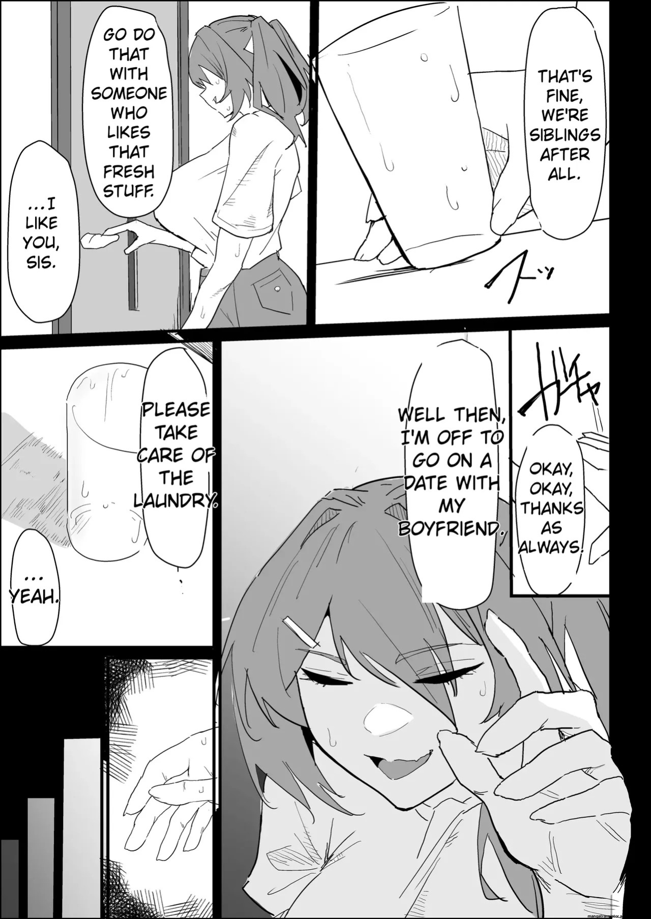 [purintai] My busty older sister, who has a boyfriend, reluctantly helps me out.