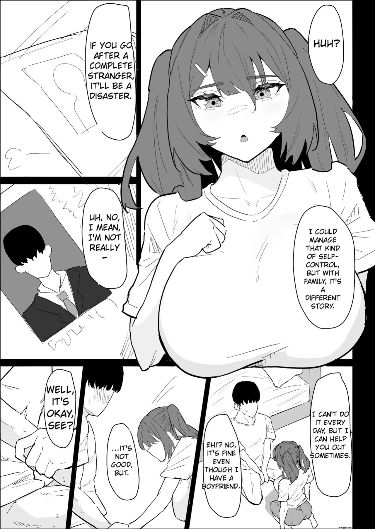 [purintai] My busty older sister, who has a boyfriend, reluctantly helps me out.