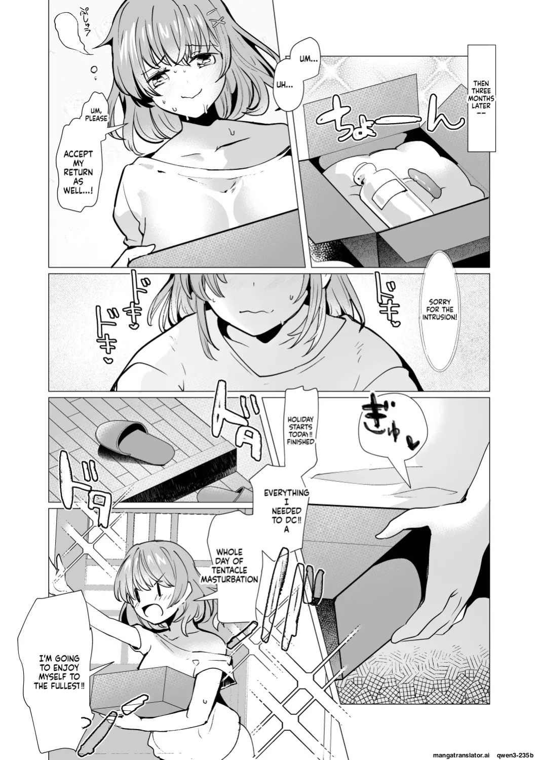 [Dodameyasan (Ruri Rarako)] Karui Kimochi de, Shokushu o Tsuuhan de Kattara Naedoko Shussan Onanie Suru made Dohamari Shichatta Ken (SCANMTL)