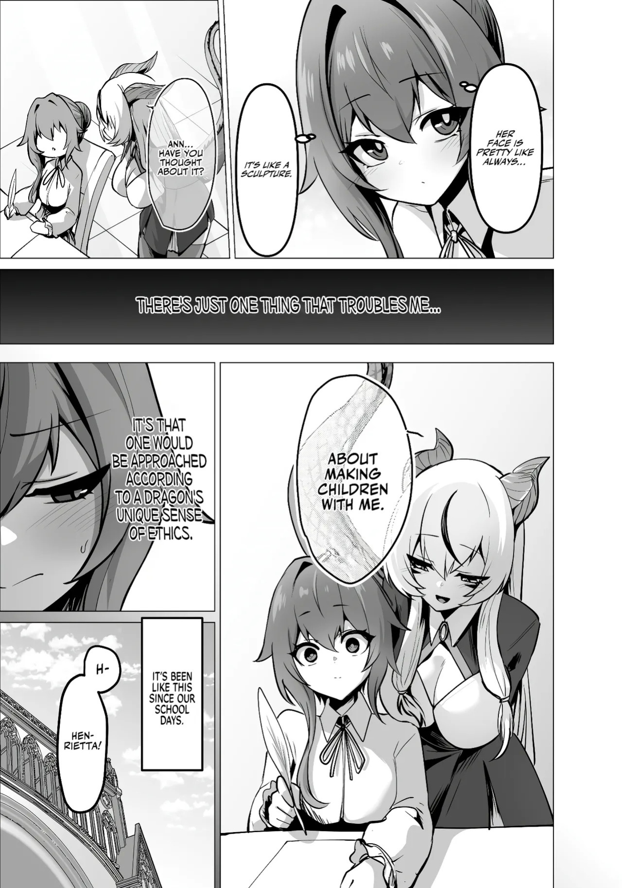 [Hashioki (Otemoto)] Saikyou Shuzoku no Ryuu no Musume ga Shitsukoku Kozukuri o Nedatte Kuru node Futanari Chinchin de Wakaraseru Hanashi | The Daughter of the Strongest Dragon Race Won't Stop Begging for a Baby, So I'll Teach Her a Lesson with My Futanar