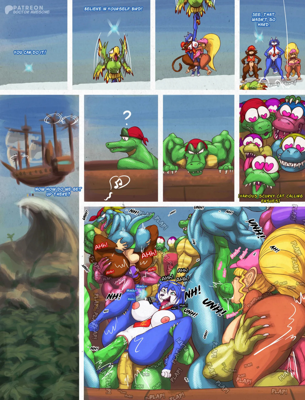 [Docter Awesome] Basque Comic: Krystal Fucks Up Donkey Kong Country (Star Fox Adventures x Donkey Kong) (ongoing)