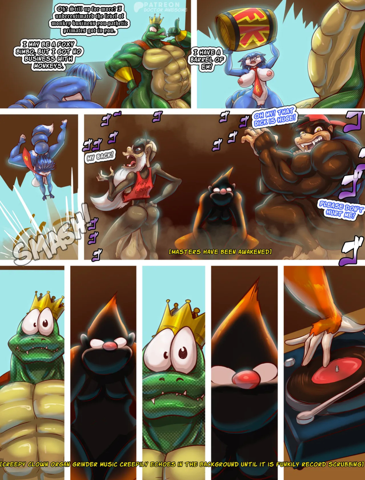 [Docter Awesome] Basque Comic: Krystal Fucks Up Donkey Kong Country (Star Fox Adventures x Donkey Kong) (ongoing)