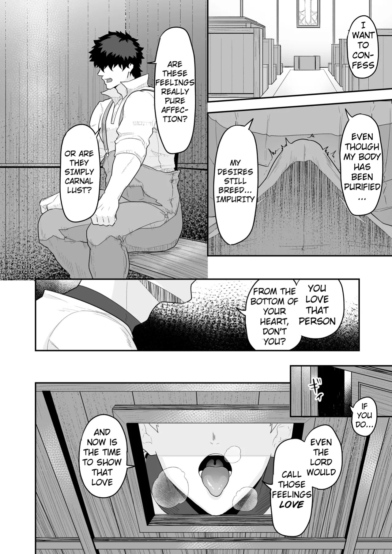 [PULIN Nabe (kakenari)] Noufu to Shinpu | The Farmer and The Priest [English] [Uncensored]