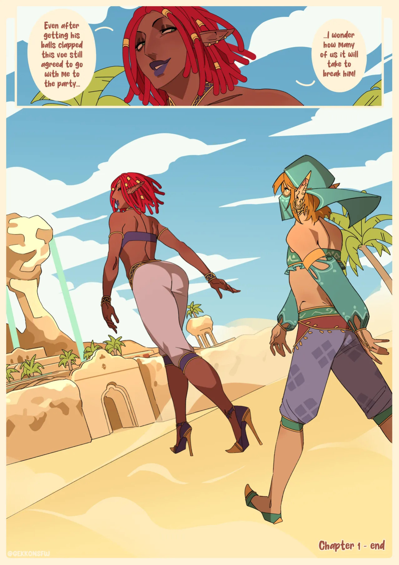 [GekkoNSFW] Sneaking into the Forbidden Town ch.1-2 (TLOZ: Breath of the Wild) [ongoing]