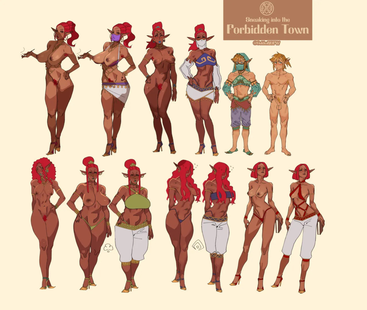 [GekkoNSFW] Sneaking into the Forbidden Town ch.1-2 (TLOZ: Breath of the Wild) [ongoing]