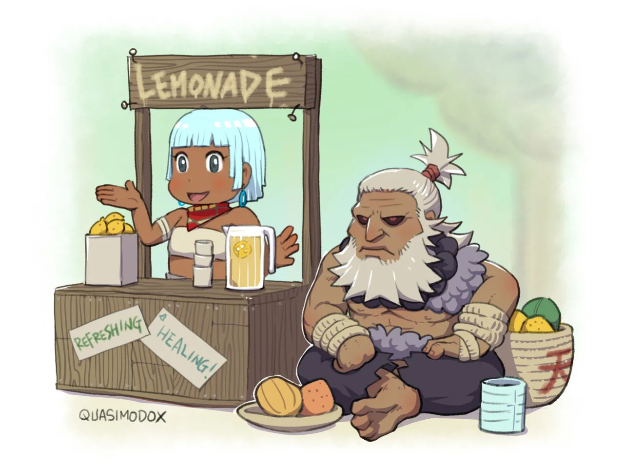 [Quasimodox, Wallace Pires] Akuma & Elena (Street Fighter 6)