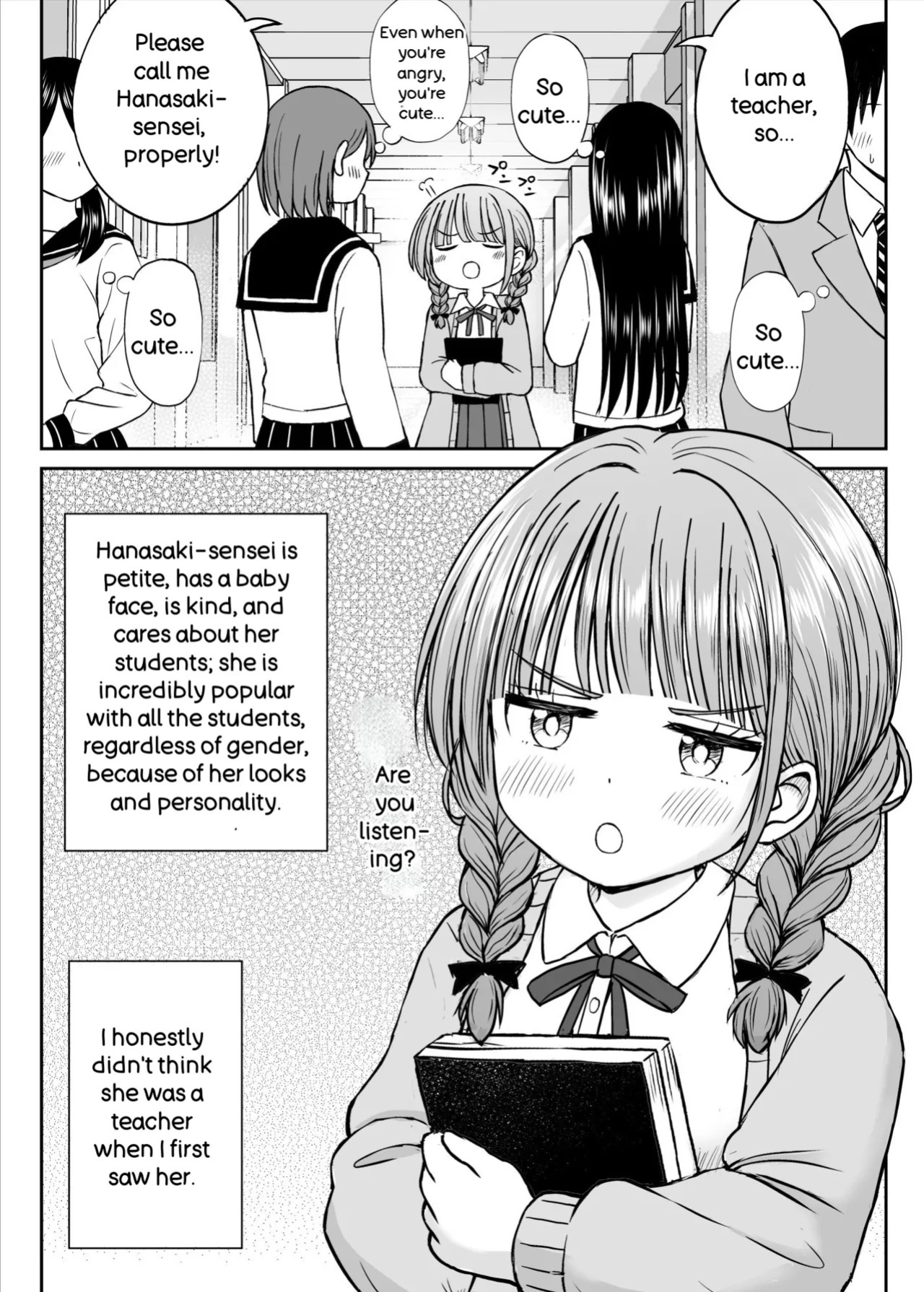 [Kotorakku] Please Don't Bully Sensei Too Much... ~The Day the Kind, Baby-Faced, Big-Breasted Hanasaki-Sensei’s Heart Broke~ [English]