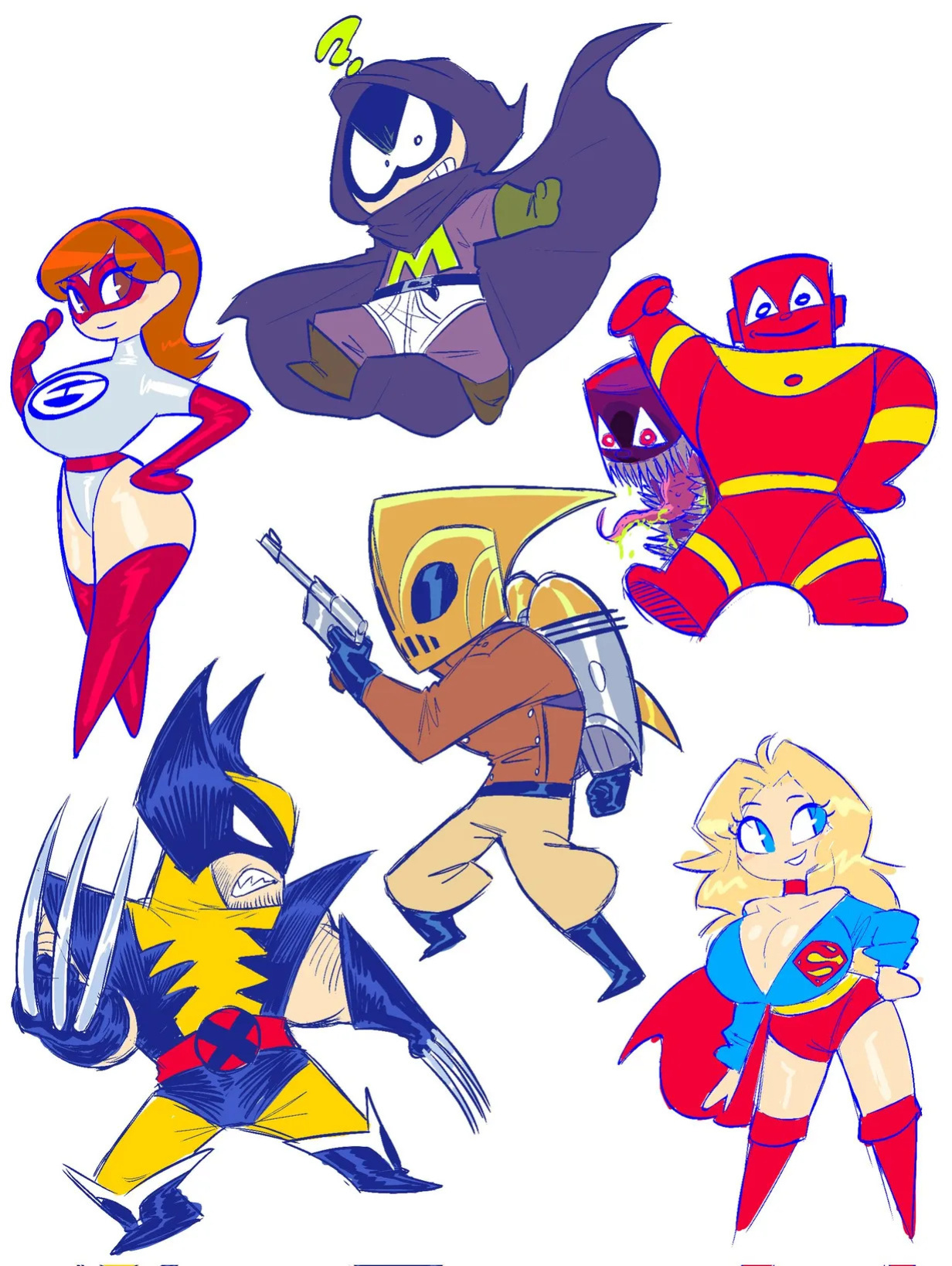 [Theguywhodrawsalot] I sure love me some Marvel girls