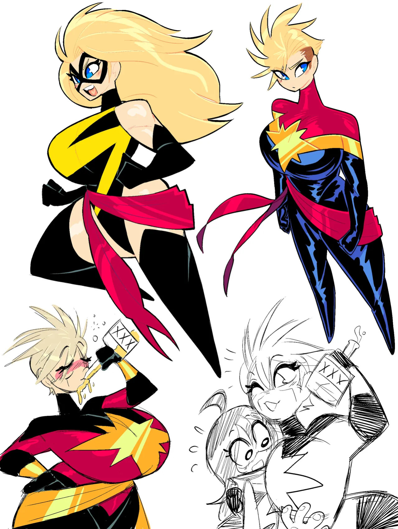 [Theguywhodrawsalot] I sure love me some Marvel girls