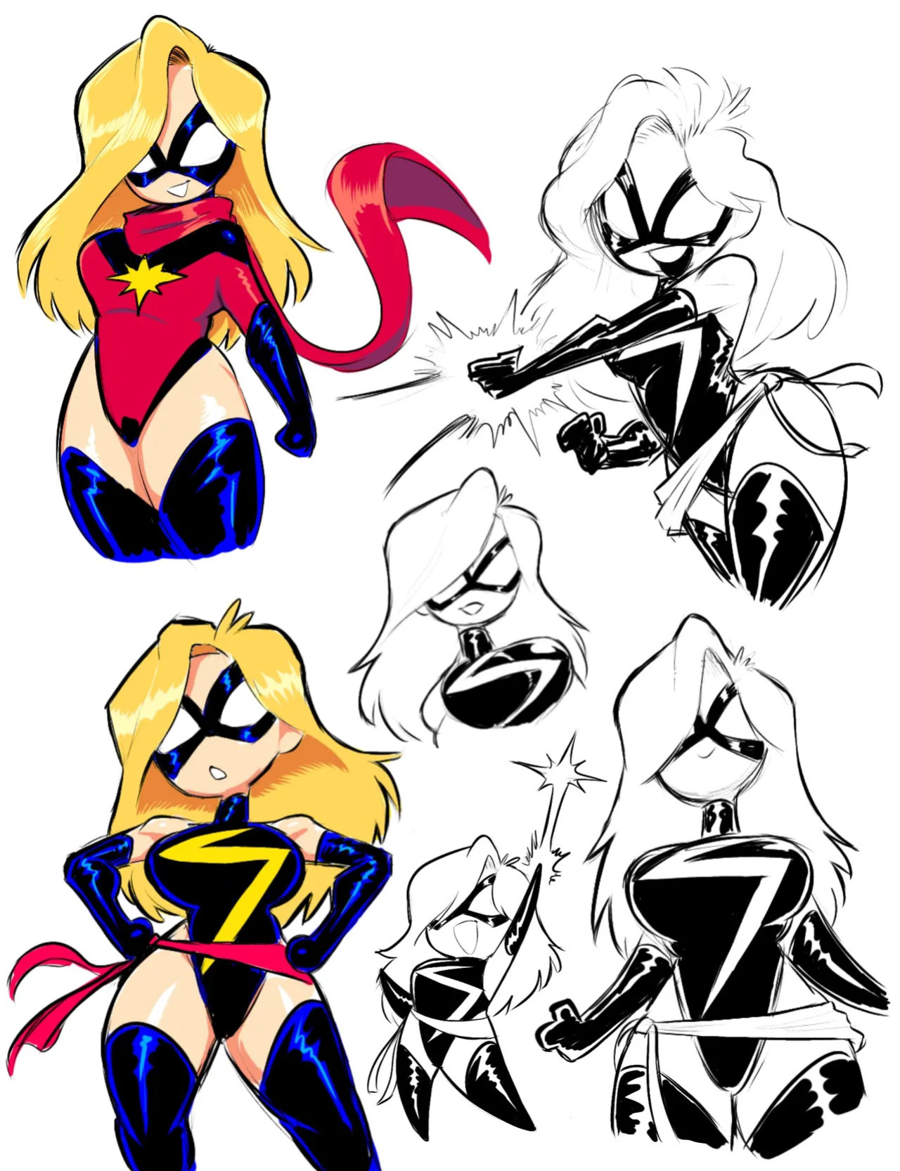 [Theguywhodrawsalot] I sure love me some Marvel girls