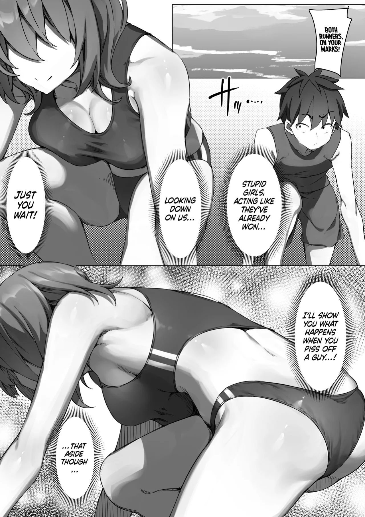 [Kurage no Suisou (Hagakure Kurage)] The Story of Masochists Who Got Hard From the Armpits of the Girls’ Track-and-Field Team and Got Punished | Rikujo Joshi no Waki ni Tsui Kofun Shite Shimatta Maso ni Batsu ga Kudaru Hanashi [English]