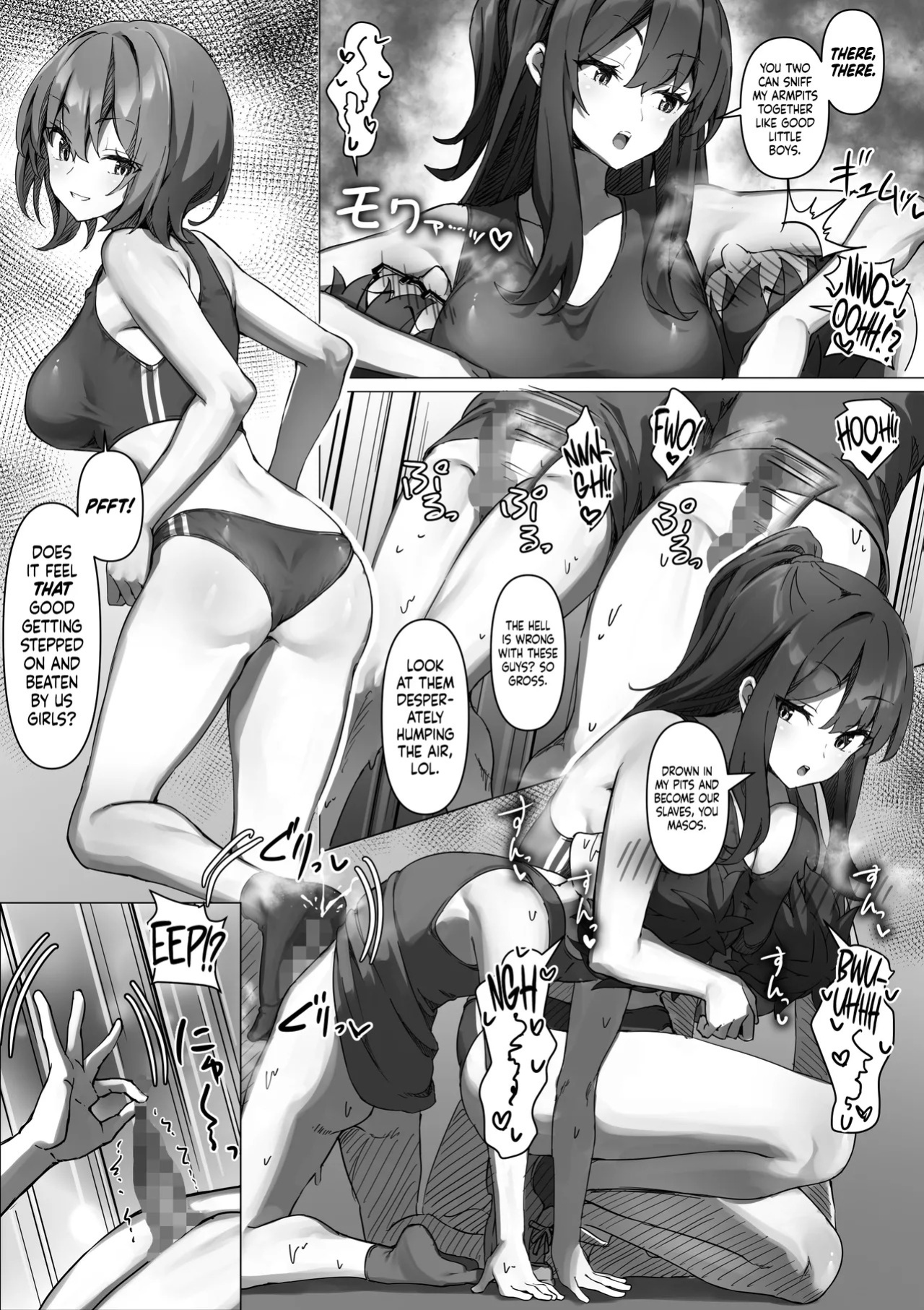 [Kurage no Suisou (Hagakure Kurage)] The Story of Masochists Who Got Hard From the Armpits of the Girls’ Track-and-Field Team and Got Punished | Rikujo Joshi no Waki ni Tsui Kofun Shite Shimatta Maso ni Batsu ga Kudaru Hanashi [English]