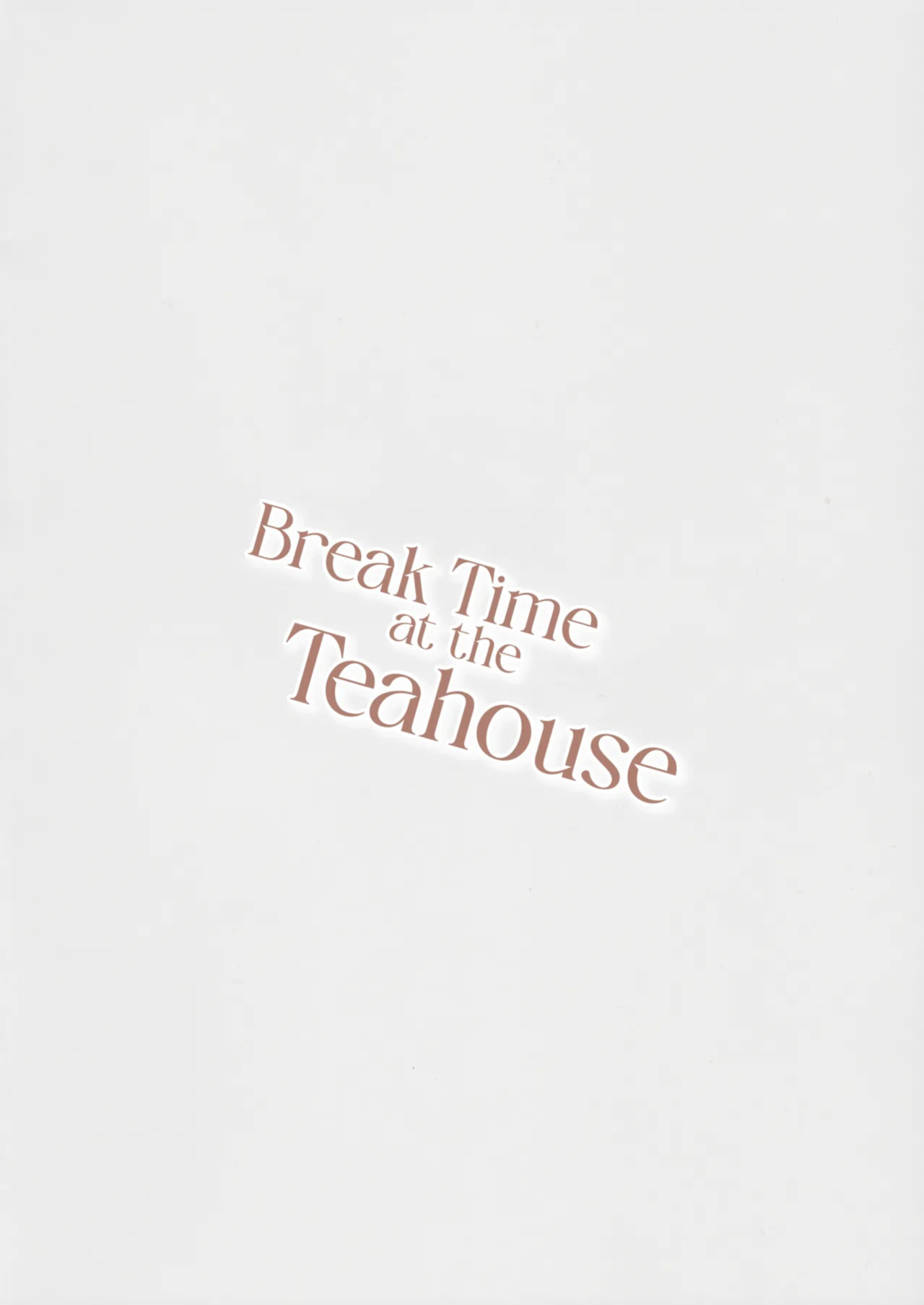 (C101) [Shinrinyoku (morito)] Chaya no Gokyuukei | Break Time at the Teahouse (Fate/Grand Order) [English] [Castle TL]