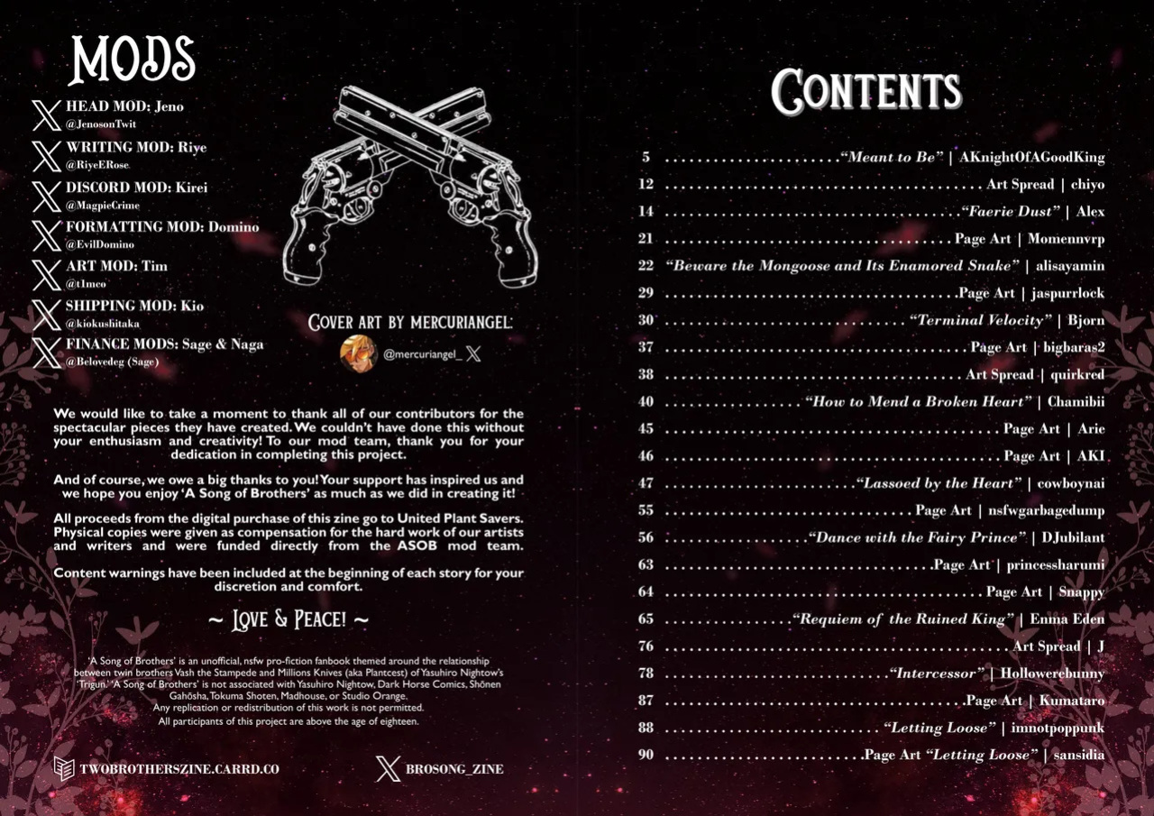 A Song of Brothers: A Knives x Vash Zine (Spreads)