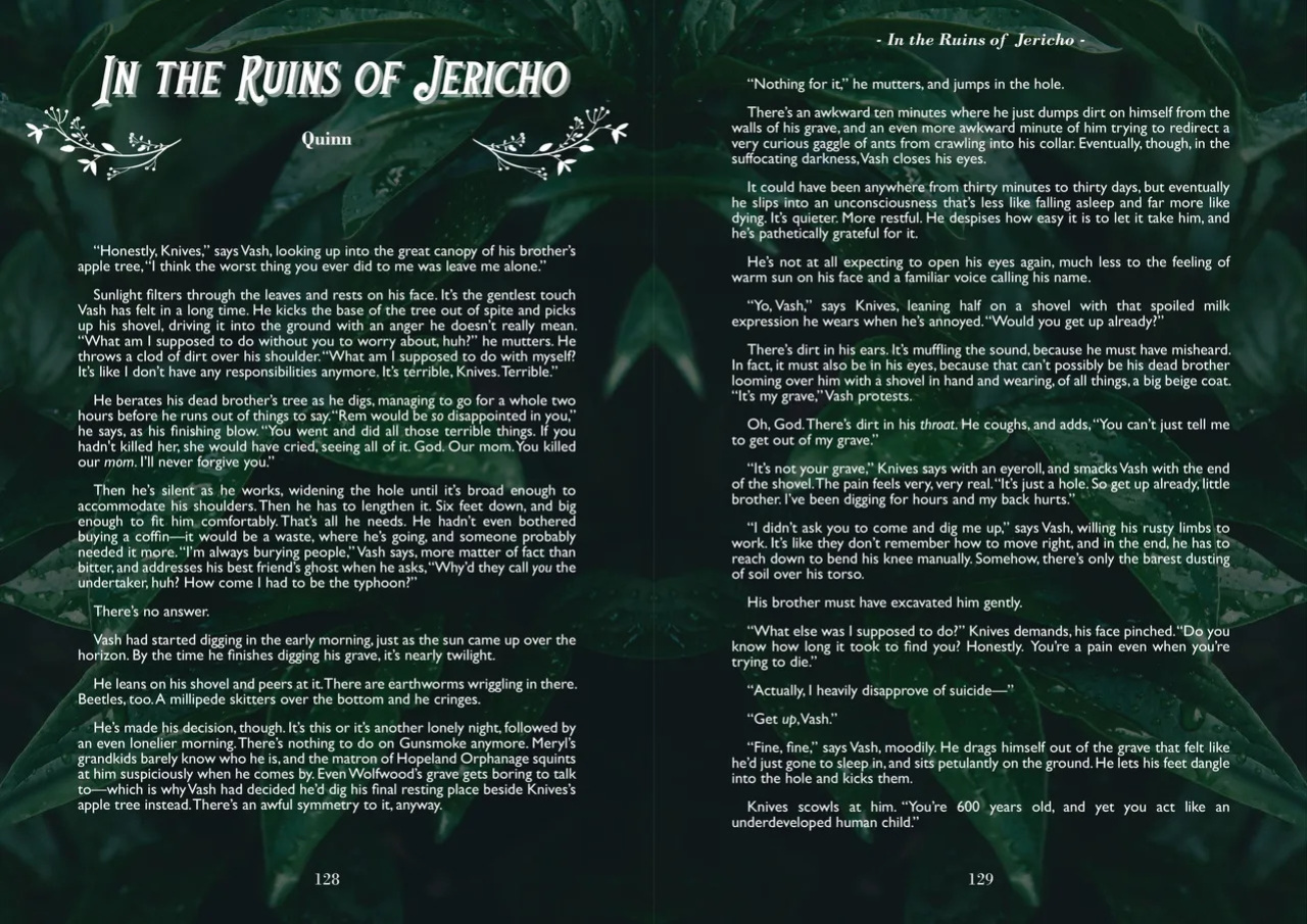A Song of Brothers: A Knives x Vash Zine (Spreads)