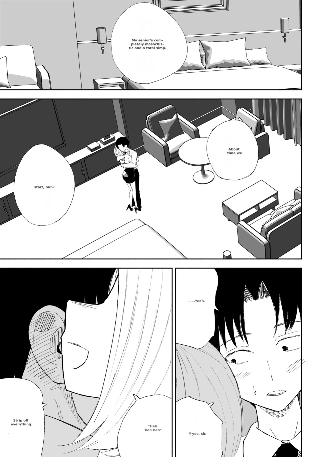 [Roki] Kaisha no Kouhai ni Keigo de Semerare Oshioki Sarechau Hanashi | A story about being lectured in polite language and overpowered by a junior colleague at the company [English]