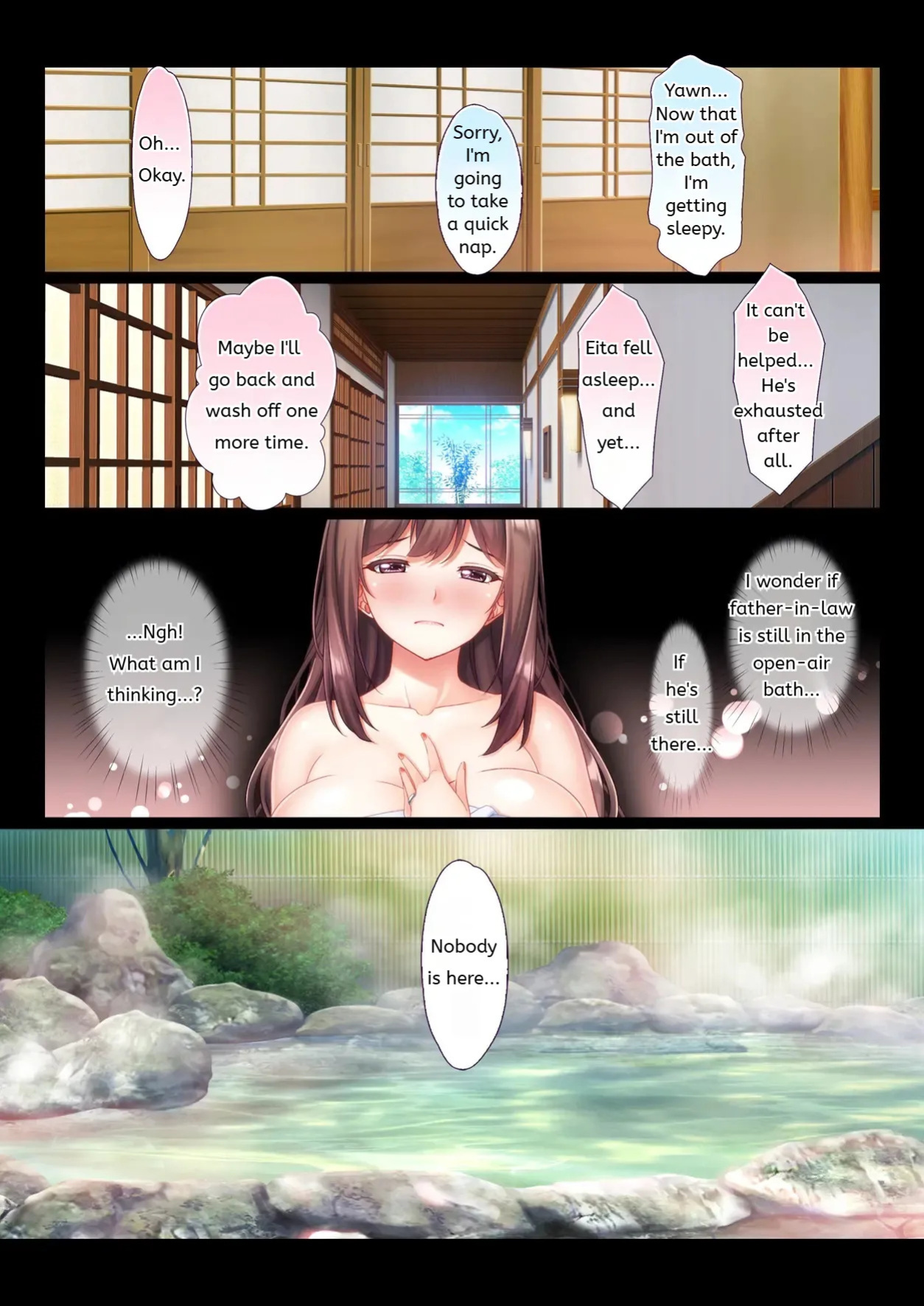 [Ohmiya Tsukasa] Konyoku Gifu Onsen Otto no Yoko de Gifu Chinpo o Kuwaekomu Tsuma no Manko Ikasaremakuri de Nakadashi Sarete Haramasareru (English) MTL