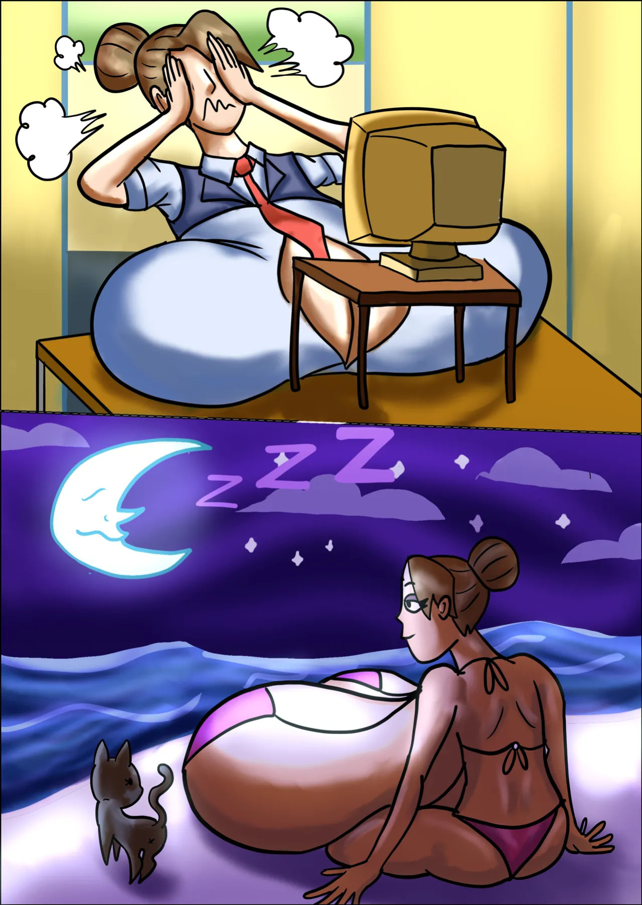 Marie's Day at the beach + textless