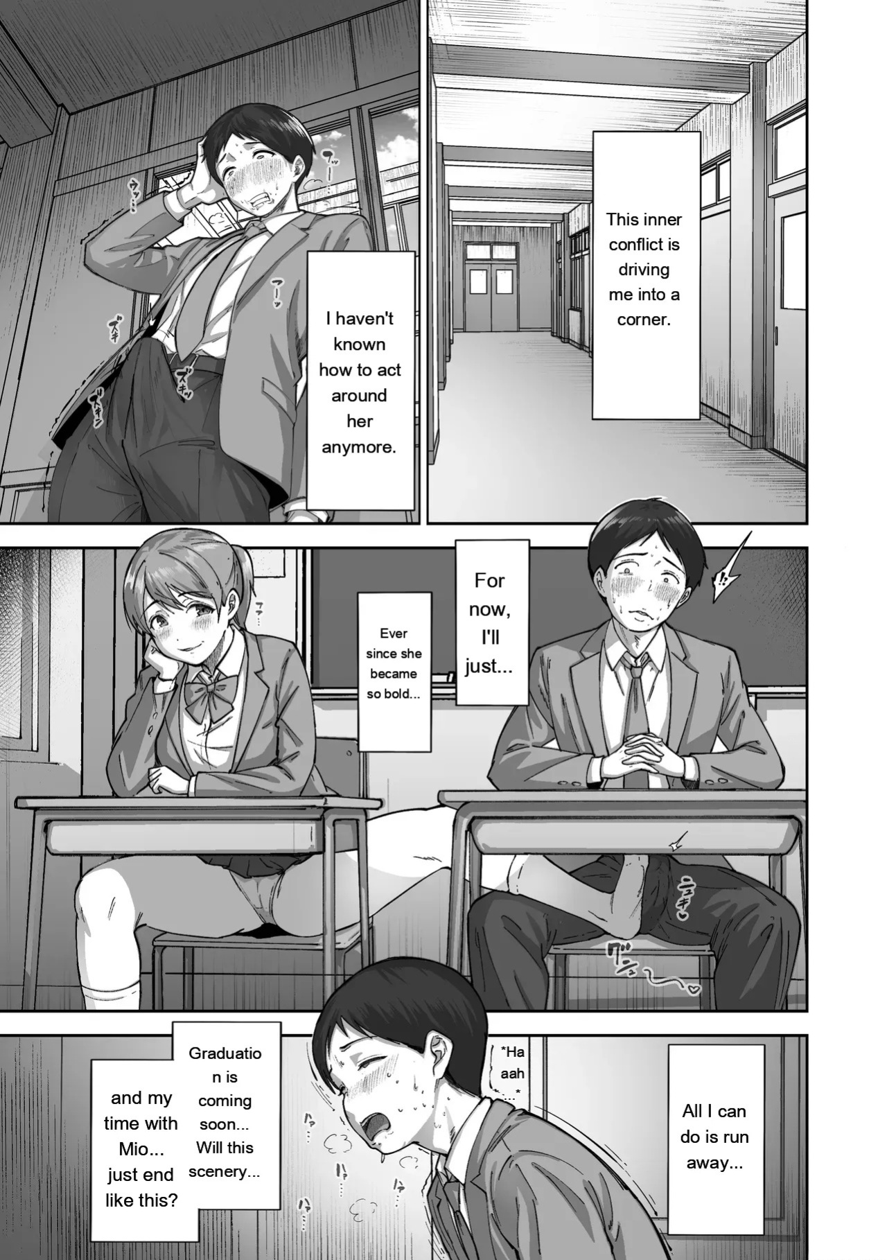 [Himan Boy (Ka-kun)] Nige Chin Complex ~Aza to Kyonyuu Joshi no Chouhatsu ni Bokki Kakushi Nigeta Zako ww~ [English] [MTL]