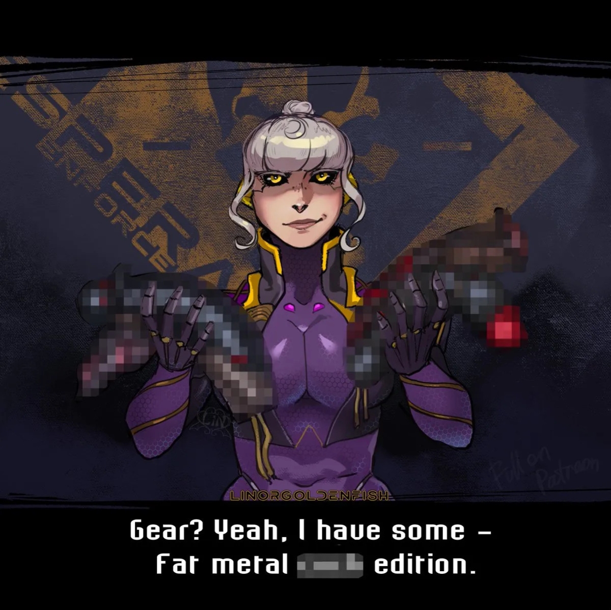 [Linor Goldenfish] She needs your love (and spares⚙️) (OC) (Metal Gear Solid)