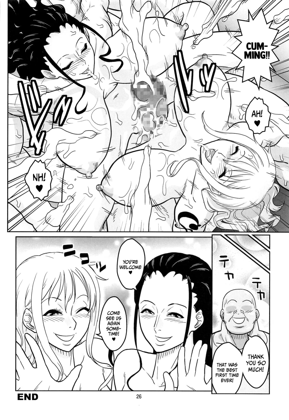 [ACID-HEAD (Murata.)] Nami to Robin no Dekamara Fudeoroshi 2 | Nami and Robin Taking a Huge Dick's Virginity 2 (One Piece) [English] {Doujins.com}
