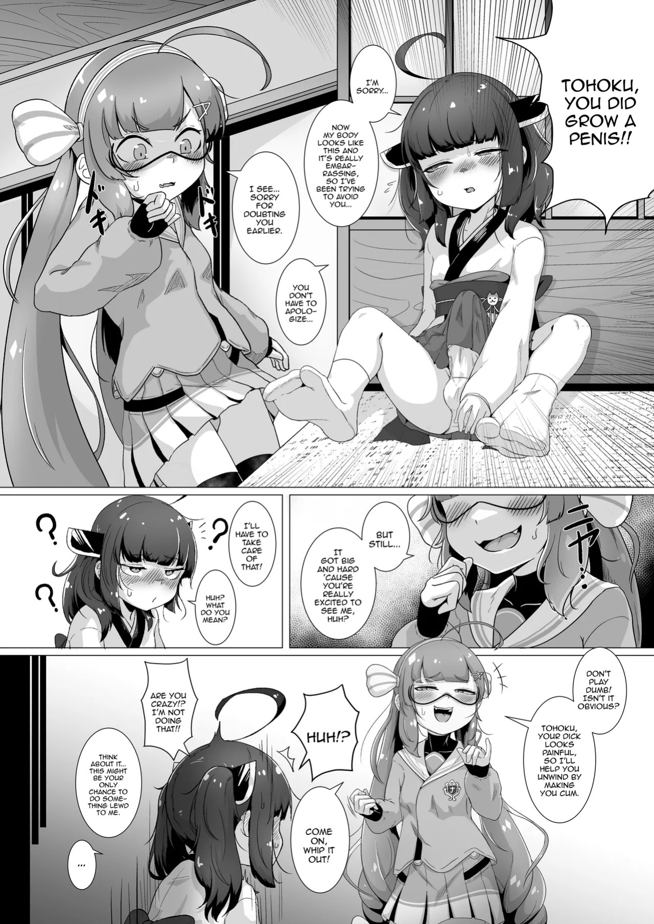 [So'LoOse (Denoshoyu)] Tohoku no Ochinchin Una ga Nuitageru | Tohoku's Dick, Una Will Help You Jerk Off! (VOICEROID) [English] {Doujins.com} [Digital]