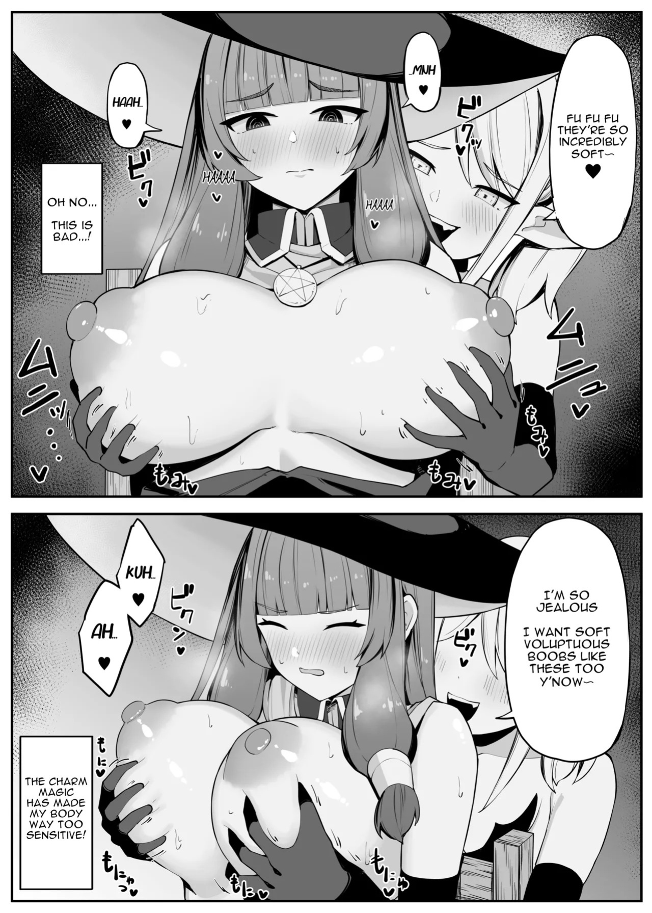 [Omochi no Mochiya (Wabimochi)] Saikyou Witch ga Succubus ni Miryou Sarete Haiboku Suru Hanashi | How the Strongest Witch Was Charmed and Defeated by a Succubus [English]