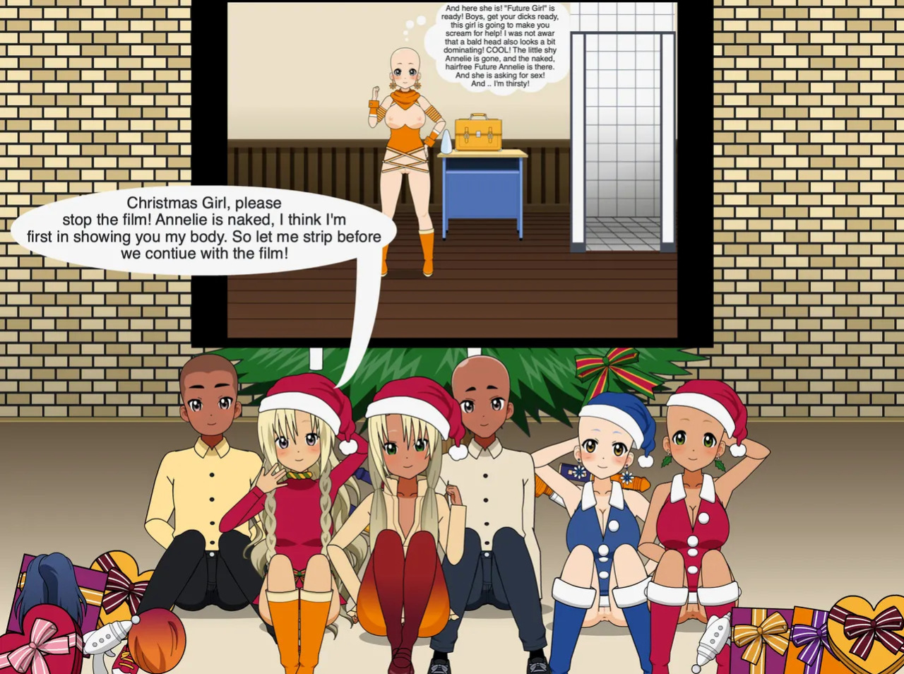 Christmas Girl celebrates Christmas - Merry Christmas 2