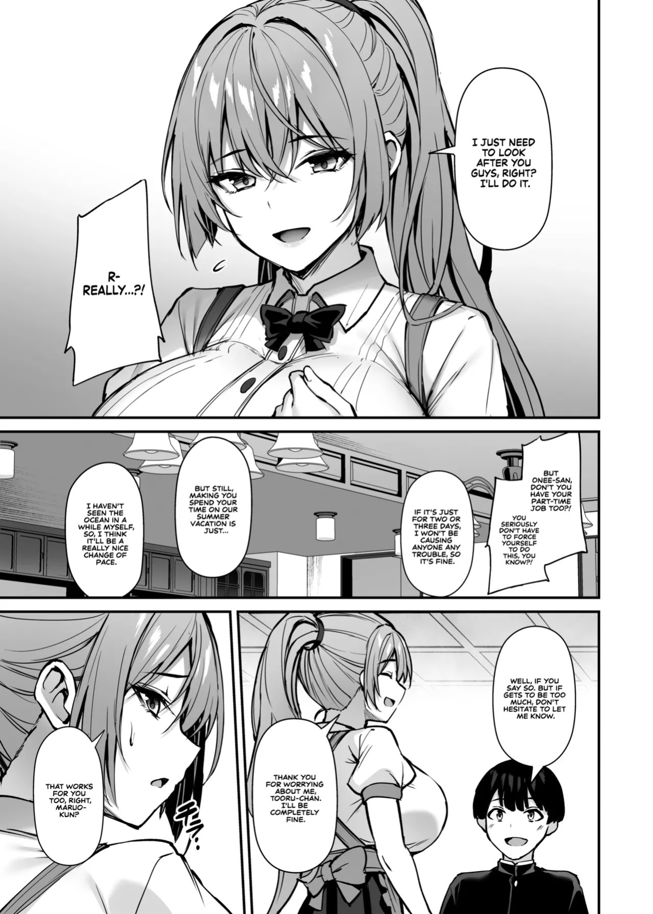 [Mofurentei (Xe)] Itsumo Yasashii Oneesan Wa Boku No Inai Aida Ni 2 | My Kind Onee-san, While I was away... 2 [English] [Sonarin迫] [Digital]