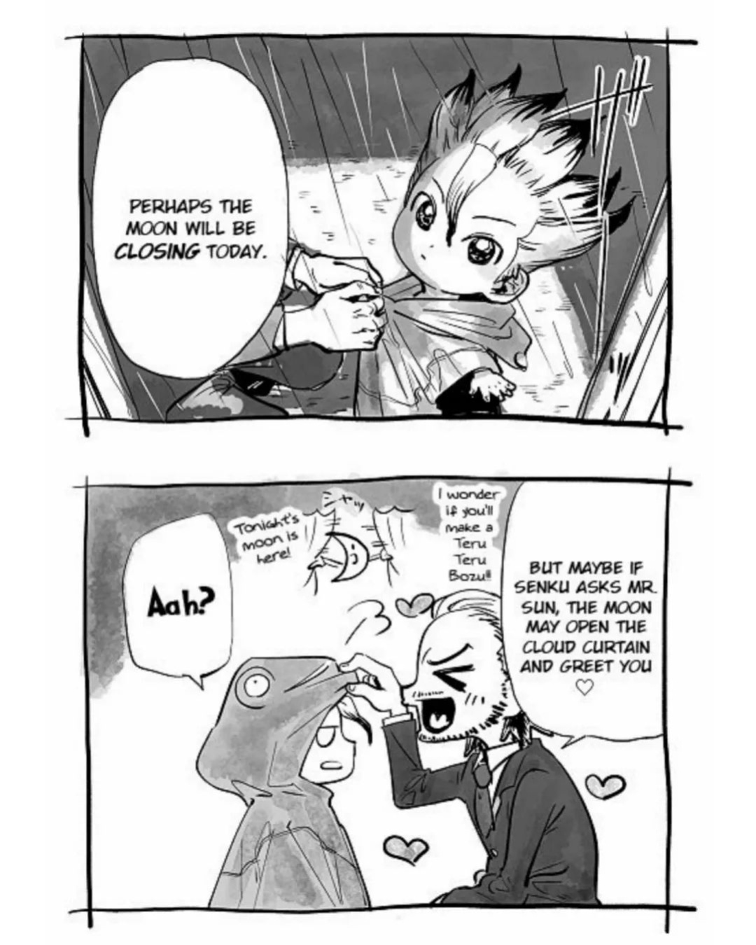 [Daiki] Thanks, Dr. STONE (Dr. Stone)