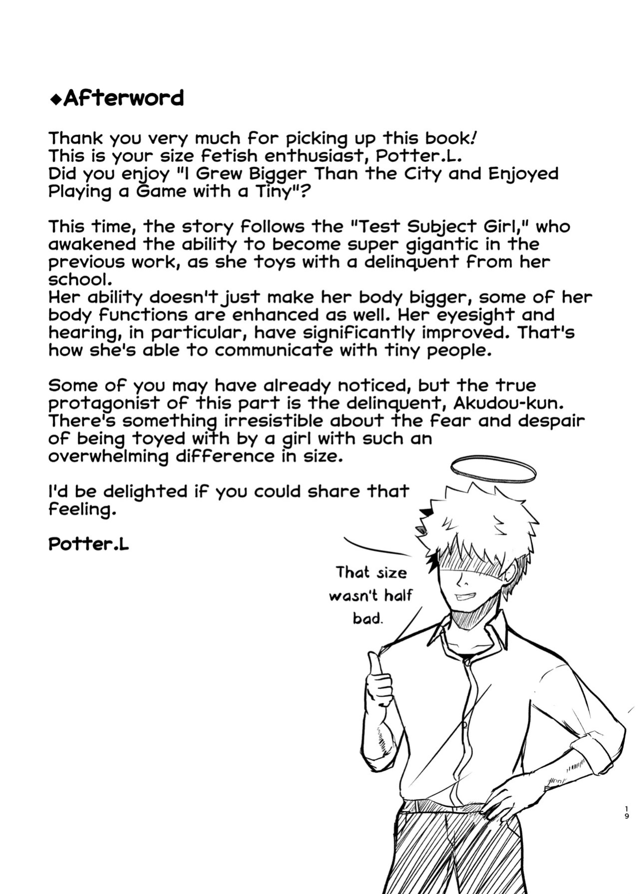 [Potter.L] Machi Yori Ookiku Natta Watashi wa Kobito to Game o Tanoshimimashita | I Grew Bigger Than the City and Enjoyed Playing a Game with a Tiny [English]