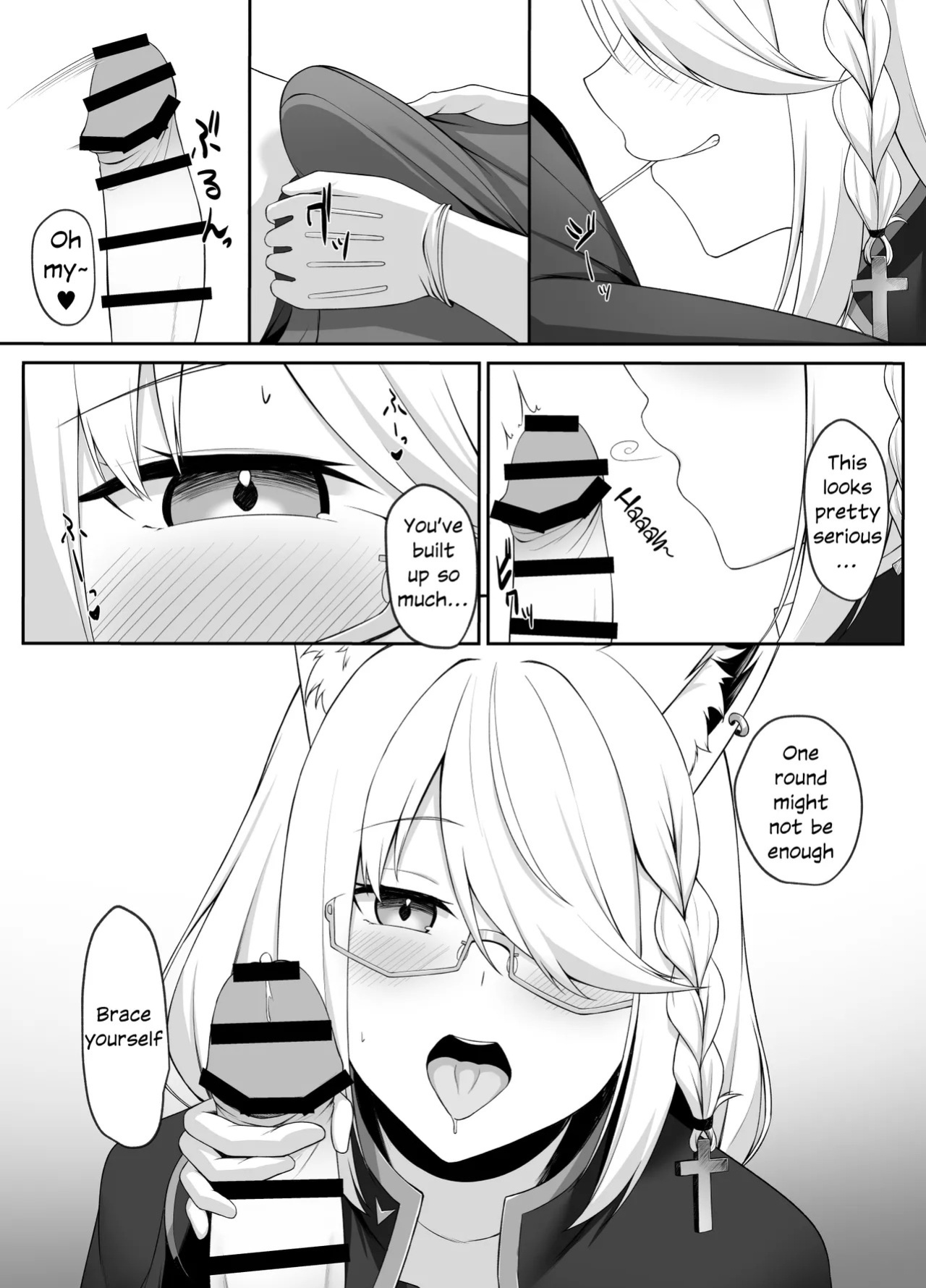 [Shirase Yui] Shinpu FBK-chan to Ecchi Suru Manga | Secret Affairs with a Priest (Shirakami Fubuki) [English] [White Witch]