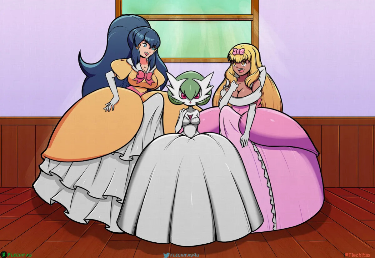 [Flechitas] Ashley and Dawn's Sexy Dress-up (Pokemon)