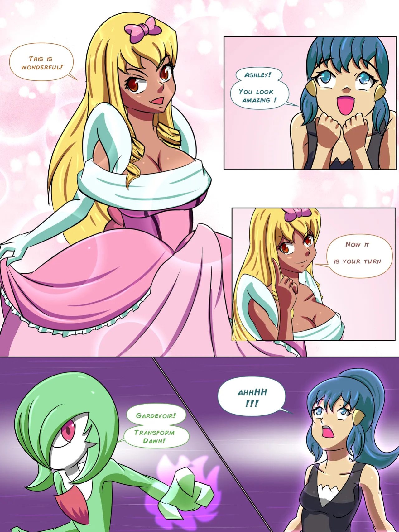 [Flechitas] Ashley and Dawn's Sexy Dress-up (Pokemon)